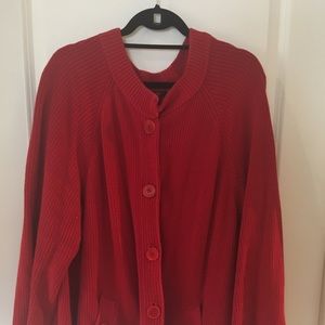 Talbots Red Cardigan